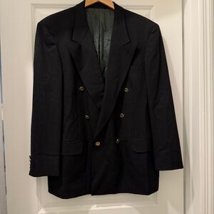 Christian Dior MONSIEUR Wool Double Breasted Size 42 Mens in Black